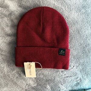 Somaler Deep Red Knit Beanie. NWT. Unisex. OS.